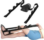 Physical Therapy Stretching Strap for Knee Pain Relief, Adjustable Flexibility Aid, Yoga Pilates Rehab Tool for Hamstring, Hip Flexor, IT Band, Includes Portable Storage Bag, 1Pc