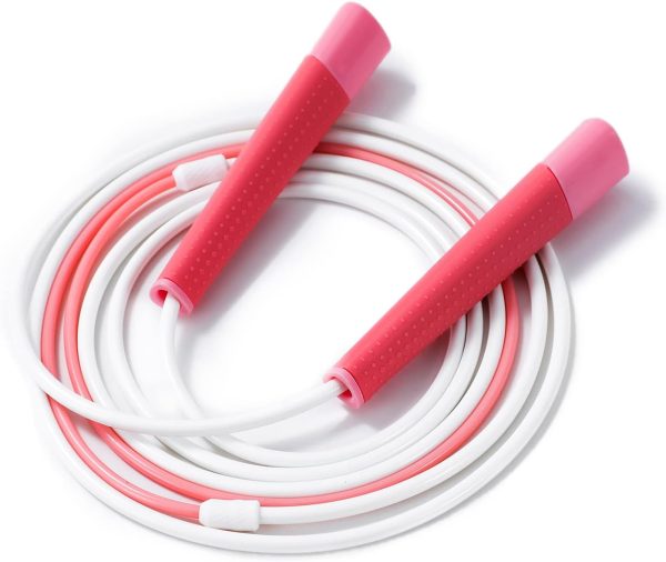 Kids Jump Rope with Silicone Comfortable Grips, Adjustable Tangle-Free Fitness Skipping Rope for kids girls boys women and men,Training, Workout and Weight Loss