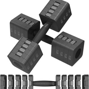 Adjustable Dumbbells Set of 2, 5-in-1 Adjustable Weight Dumbbells for Women/Men, 3lb/5lb/7lb/9lb/11lb Dumbbell Weights Set for Home Gym Workout