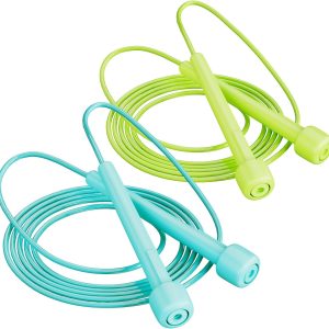 2 Pack Jump Rope for Fitness, Speed Rope Skipping Rope for Men, Kids and Women, Jumping Rope for Workout, Long Jump Rope Set, Adjustable Exercise Jump Rope Boxing for Adult