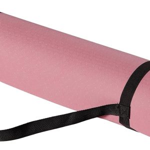 1/4 Inch Thick TPE Exercise Yoga Mat with Carrying Strap