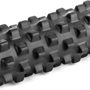 - Extra Firm Textured Muscle Foam Roller Manipulates Soft Tissue Like A Massage Therapist (Black, Compact)