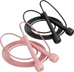 2 Pack Jump Rope for Fitness, Speed Rope Skipping Rope for Men, Kids and Women, Jumping Rope for Workout,  Long Jump Rope Set, Adjustable Exercise Jump Rope Boxing for Adult