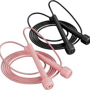 2 Pack Jump Rope for Fitness, Speed Rope Skipping Rope for Men, Kids and Women, Jumping Rope for Workout, Long Jump Rope Set, Adjustable Exercise Jump Rope Boxing for Adult