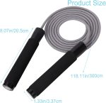 Weighted Skipping Rope Speed jump Rope Heavy Adjustable Ropes with Deluxe Ball Bearing Aluminum Handle for Men Women Fitness Exercise Cardio Exercise Boxing  Endurance Training