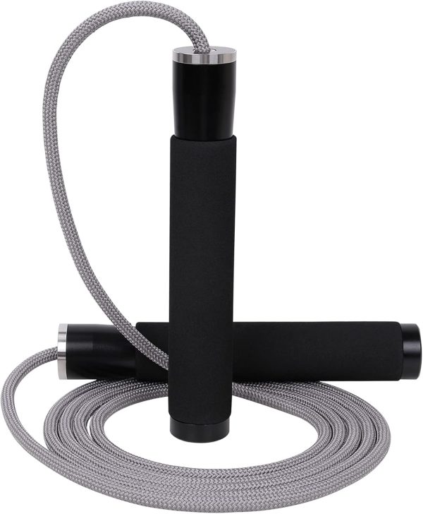 Weighted Skipping Rope Speed jump Rope Heavy Adjustable Ropes with Deluxe Ball Bearing Aluminum Handle for Men Women Fitness Exercise Cardio Exercise Boxing  Endurance Training