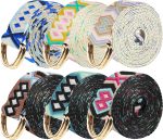 6 Packs Yoga Strap for Stretching Yoga Belt Adjustable Straps for Non Elastic Stretching Strap Exercise Straps for Pilates