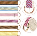 6 Packs Yoga Strap for Stretching Yoga Belt Adjustable Straps for Non Elastic Stretching Strap Exercise Straps for Pilates