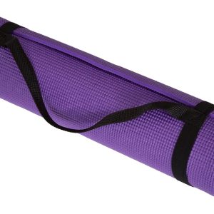 Yoga Mat - Thick Double-Sided Foam Gym and Workout Equipment - Padded Fitness Surface for Pilates with Carrying Strap by  (Purple)